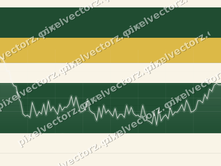 Glowing neon chart background in green and amber