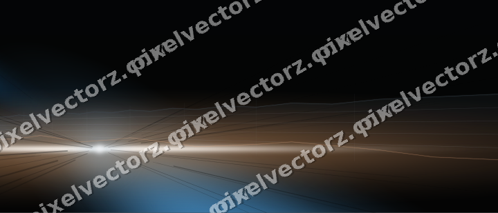 Glowing neon chart background in blue and orange