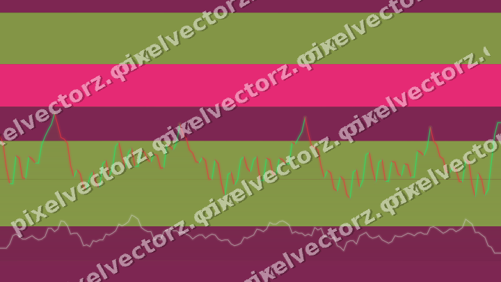 Glowing neon chart background in lime and pink