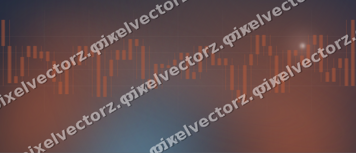Glowing neon chart background in orange and cyan