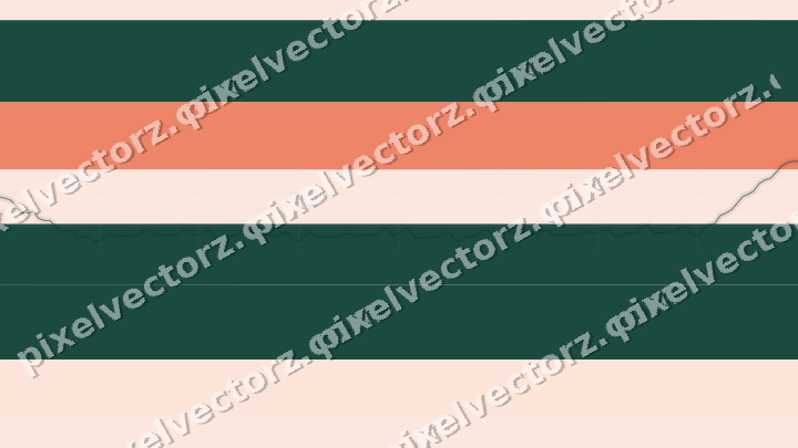 Soft pastel chart background in dark green and orange