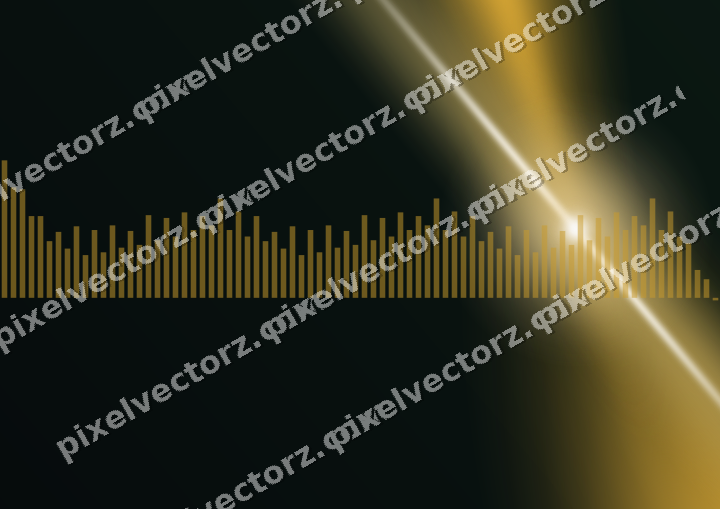 Glowing neon chart background in amber and green