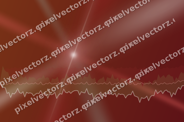 Glowing neon chart background in red and pale lime