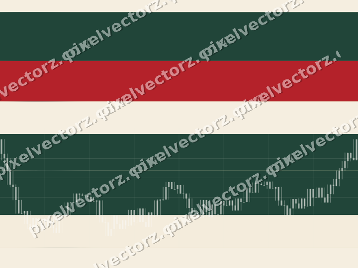 Soft pastel chart background in dark green and red