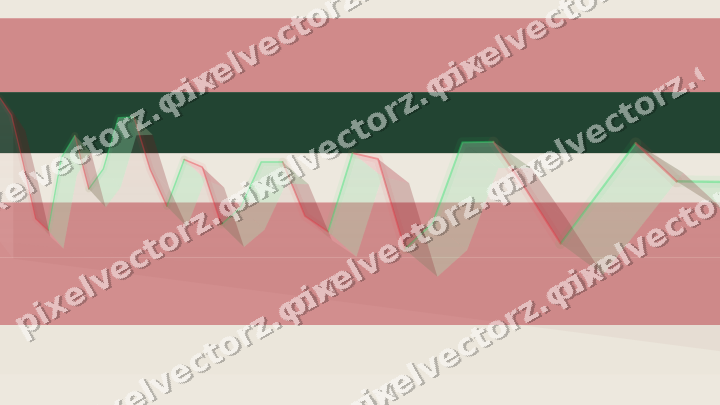 Soft pastel chart background in red and dark green