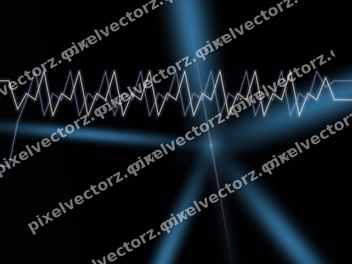 Glowing neon chart background in cyan and blue