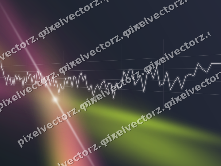 Glowing neon chart background in lime and amber