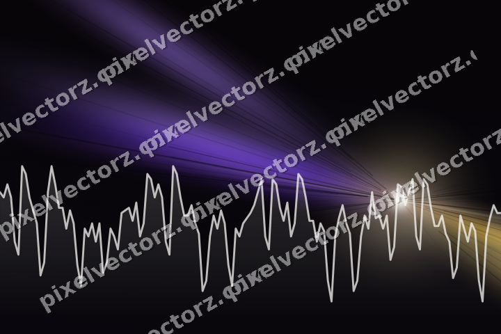 Glowing neon chart background in amber and purple