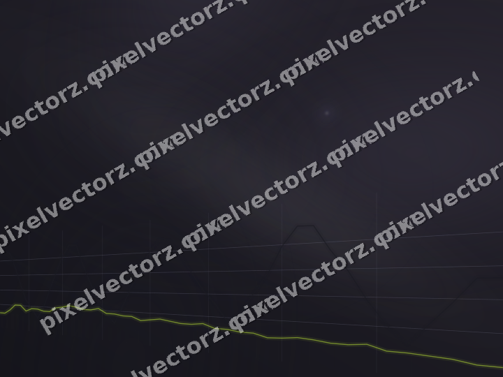 Glowing neon chart background in purple and lime