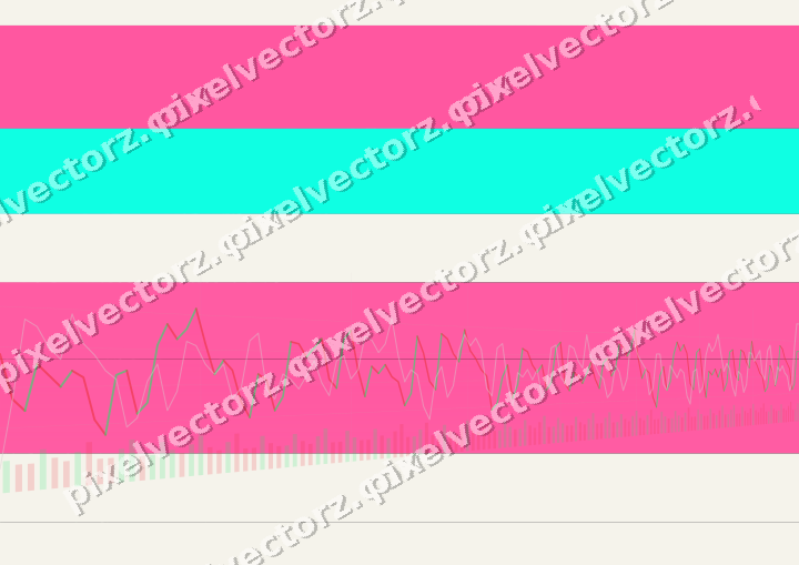 Glowing neon chart background in pink and orange