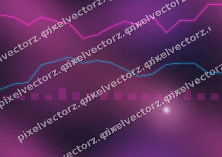 Nahtloser Neon Diagramm Hintergrund in Magenta und Violett