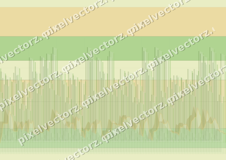 Glowing neon chart background in lime and yellow