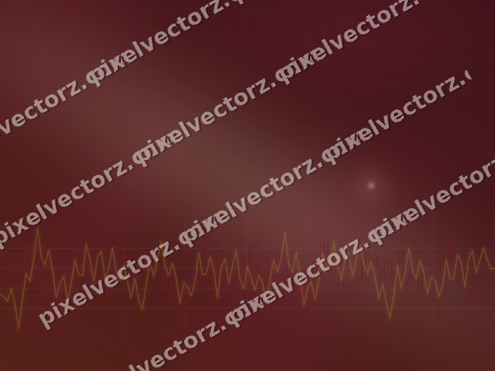 Glowing neon chart background in dark pink and red
