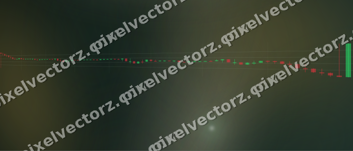 Glowing neon chart background in dark green and amber
