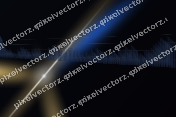 Glowing neon chart background in blue and amber