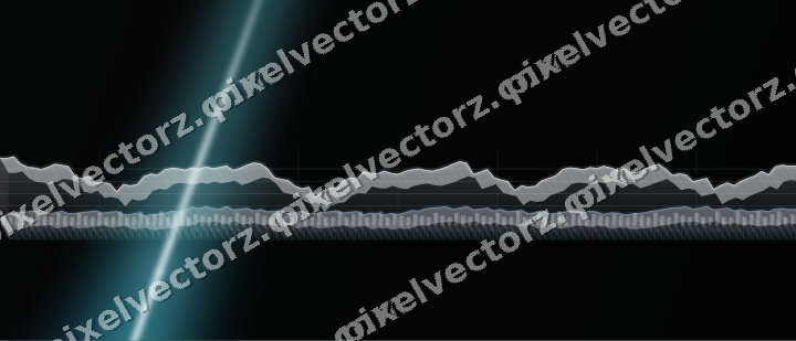 Glowing neon chart background in blue and teal