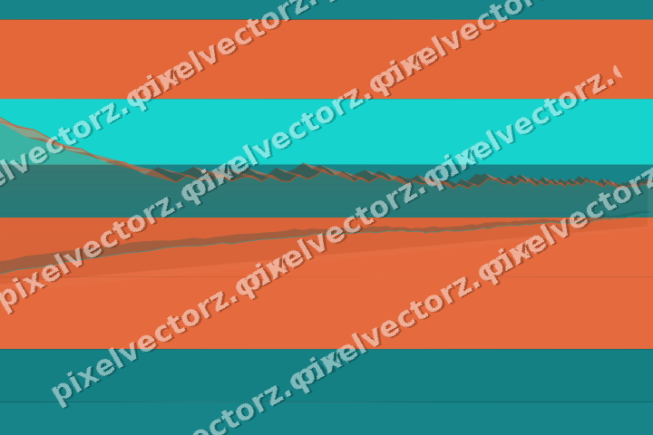Glowing neon chart background in orange and teal