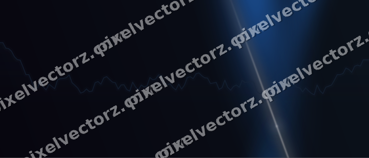 Glowing neon chart background in blue and orange