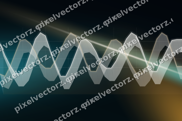 Glowing neon chart background in amber and teal
