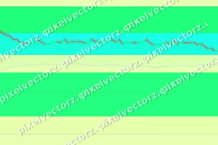 Glowing neon chart background in green and lime