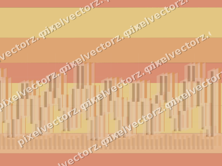 Glowing neon chart background in orange and amber
