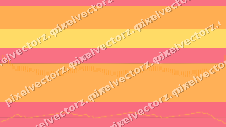 Glowing neon chart background in orange and amber