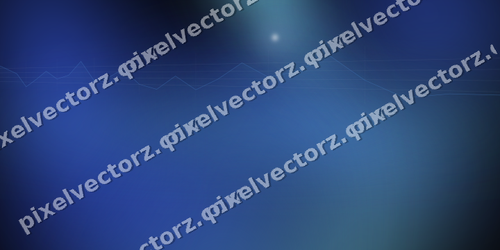 Glowing neon chart background in blue and cyan