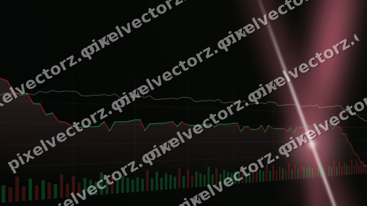 Glowing neon chart background in pink and lime
