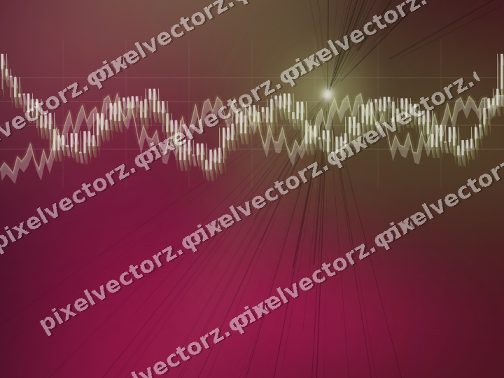 Glowing neon chart background in lime and pink