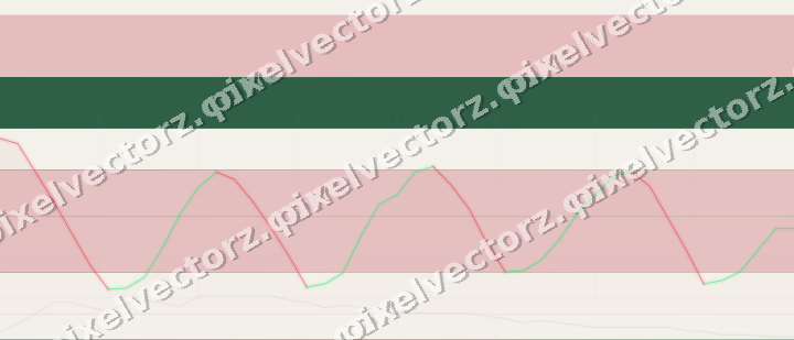Glowing neon chart background in red and green