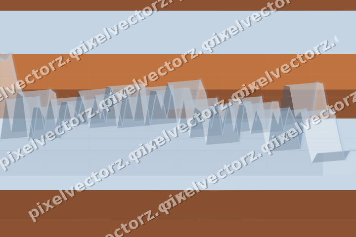 Glowing neon chart background in blue and orange