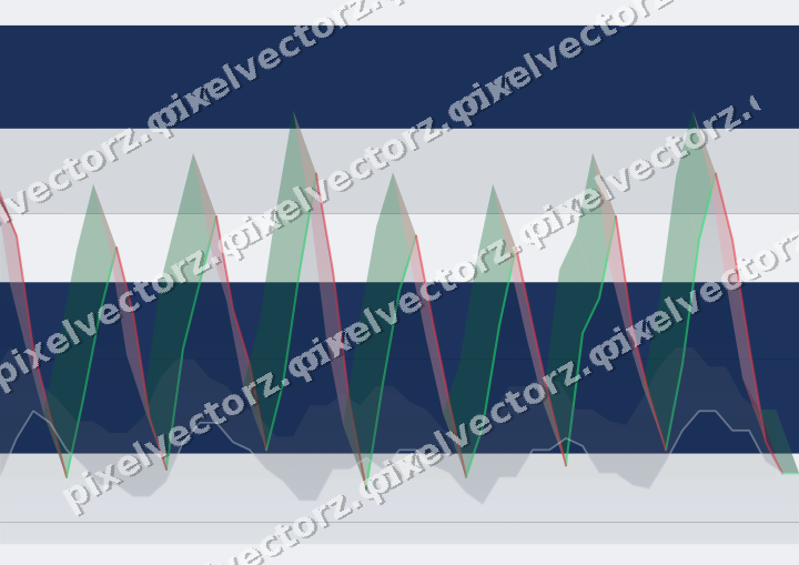 Glowing neon chart background in dark blue and white