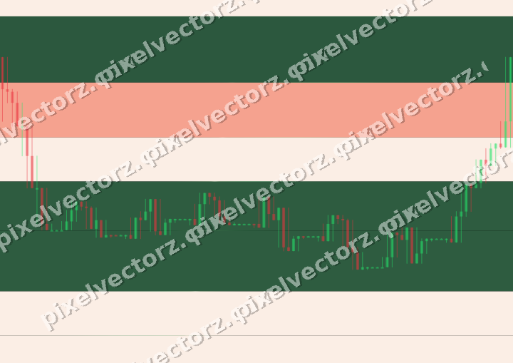 Glowing neon chart background in green and red