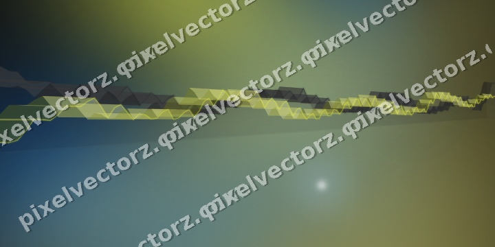 Glowing neon chart background in blue and yellow