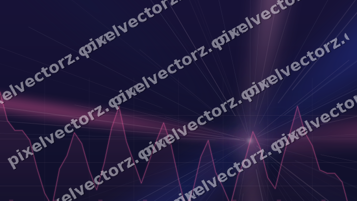 Glowing neon chart background in pink and blue