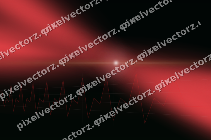 Glowing neon chart background in red and orange