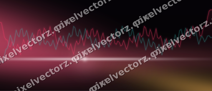 Glowing neon chart background in pink and amber