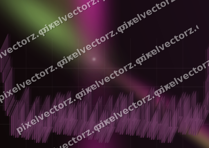 Glowing neon chart background in magenta and lime