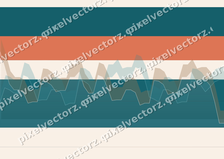 Glowing neon chart background in dark teal and orange