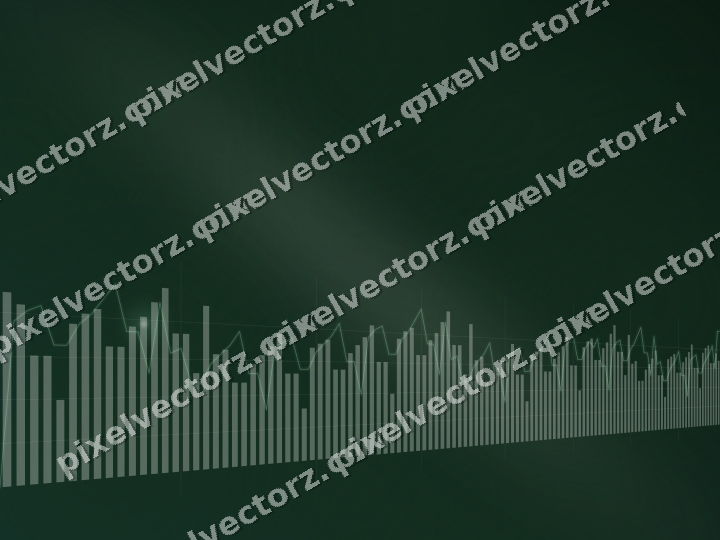 Glowing neon chart background in dark green and amber