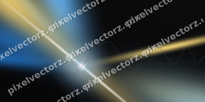Glowing neon chart background in blue and amber