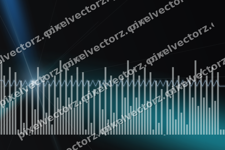 Glowing neon chart background in blue and teal