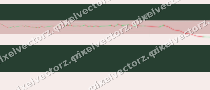 Glowing neon chart background in dark green and red
