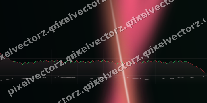 Glowing neon chart background in pink and amber