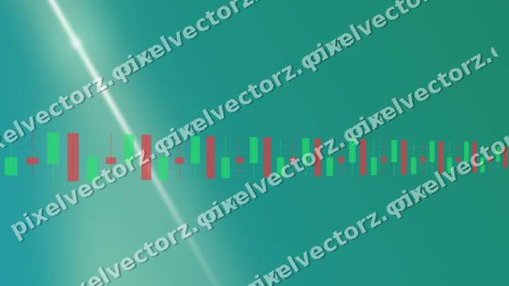 Glowing neon chart background in green and teal
