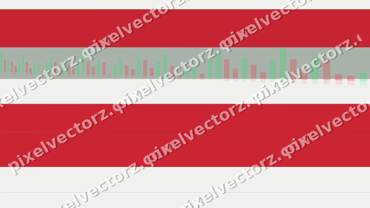 Glowing neon chart background in red and pale lime