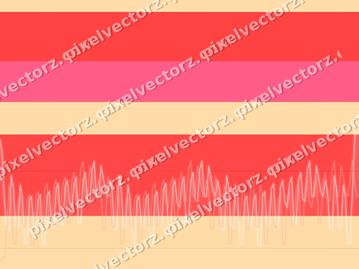 Glowing neon chart background in red and orange