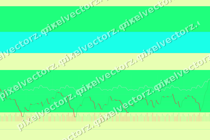 Glowing neon chart background in green and lime