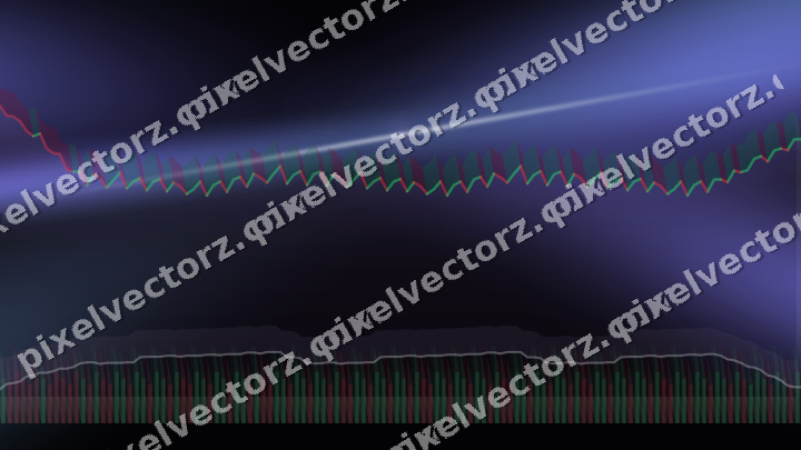 Glowing neon chart background in purple and blue