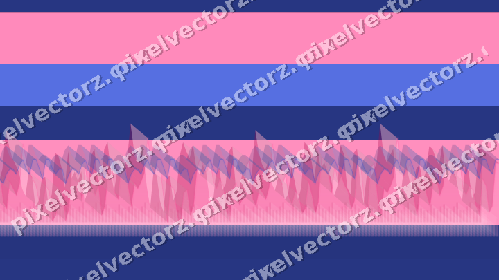 Glowing neon chart background in pink and blue